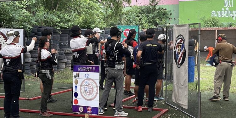 ปทุมธานี นักกีฬายิงปืนดวลแข่งขันยิงปืน รายการ“PHUMPAILIN IPSC Handgun Championship 2025 (LEVEL III/1)”สนามยิงปืนภูมิไพลิน