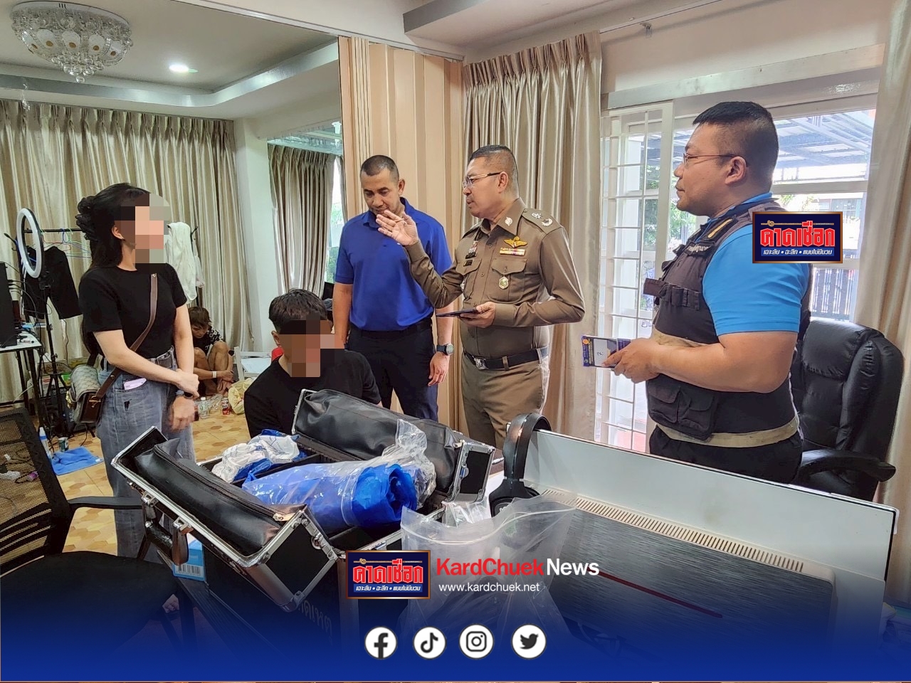 191 บุกทลายรัง “แก๊งคอลเซนเตอร์” ข้ามชาติ จับเวียดนาม 27 ราย ตั้งฐานหมู่บ้านหรูย่านชานเมือง มูลค่าความเสียหาย 39 ล้านบาท