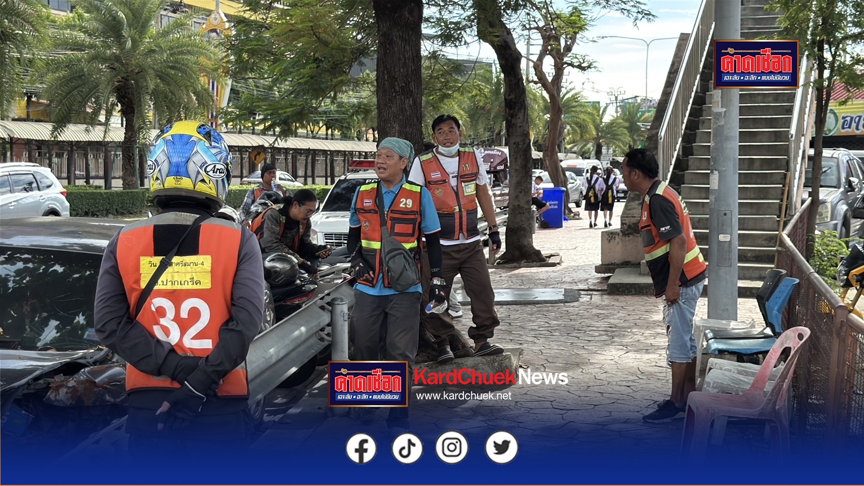 นนทบุรี คลิป นาทีชีวิต จยย.ฝ่าไฟแดงชนหญิงข้ามถนนบนทางม้าลายหน้าห้างดังศรีสมาน สังคมจี้เอาผิด