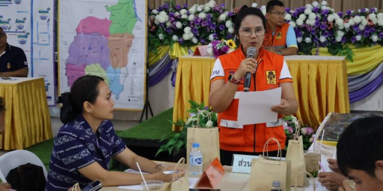 อำนาจเจริญ ป้องกันและบรรเทาสาธารณภัยจังหวัดอำนาจเจริญ จัดฝึกอบรมและการฝึกศูนย์บัญชาการเหตุการณ์ กรณีเหตุอุทกภัย รับมือุทกภัยหน้าฝน