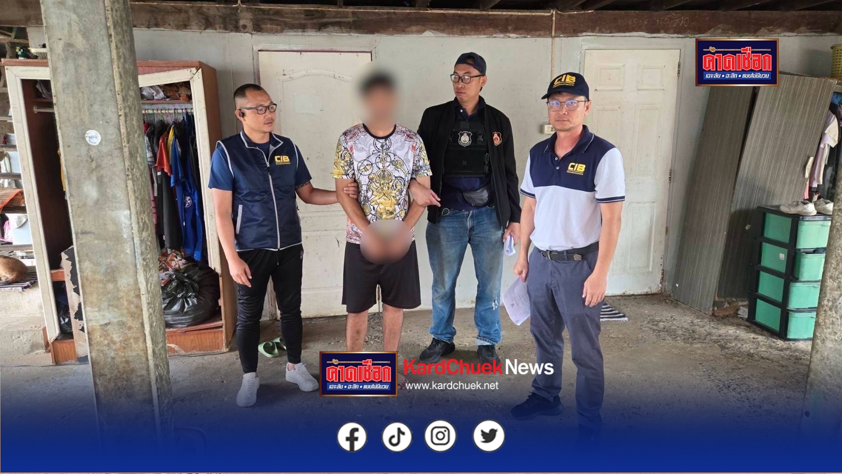 รวบโจ๋โหดหนีคดี 12 ปี ทุบหัวแม่ลูก ปล้นทอง 2 เส้น ที่กระท่อมริมคลองกลางดึก