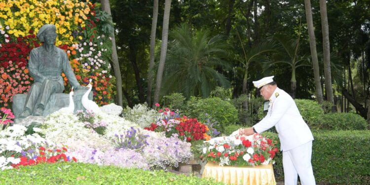 นนทบุรี-พิธีวางพวงมาลาและถวายราชสักการะ เนื่องในวันคล้ายวันสวรรคตสมเด็จพระศรีนครินทราบรมราชชนนี