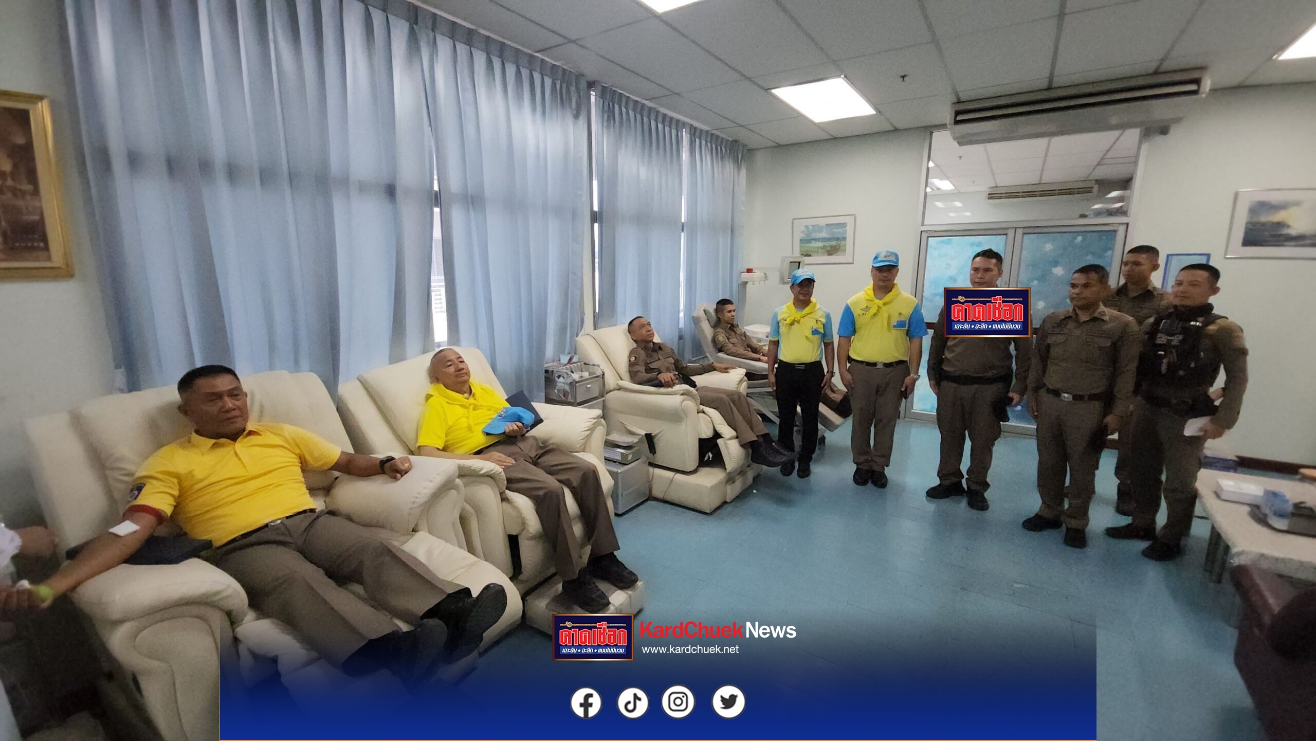 ผู้การอยุธยานำ ตำรวจอยุธยาพร้อมประชาชน หลั่งไหลร่วมบริจาคโลหิต ช่วยเหลือผู้ป่วยชายแดน