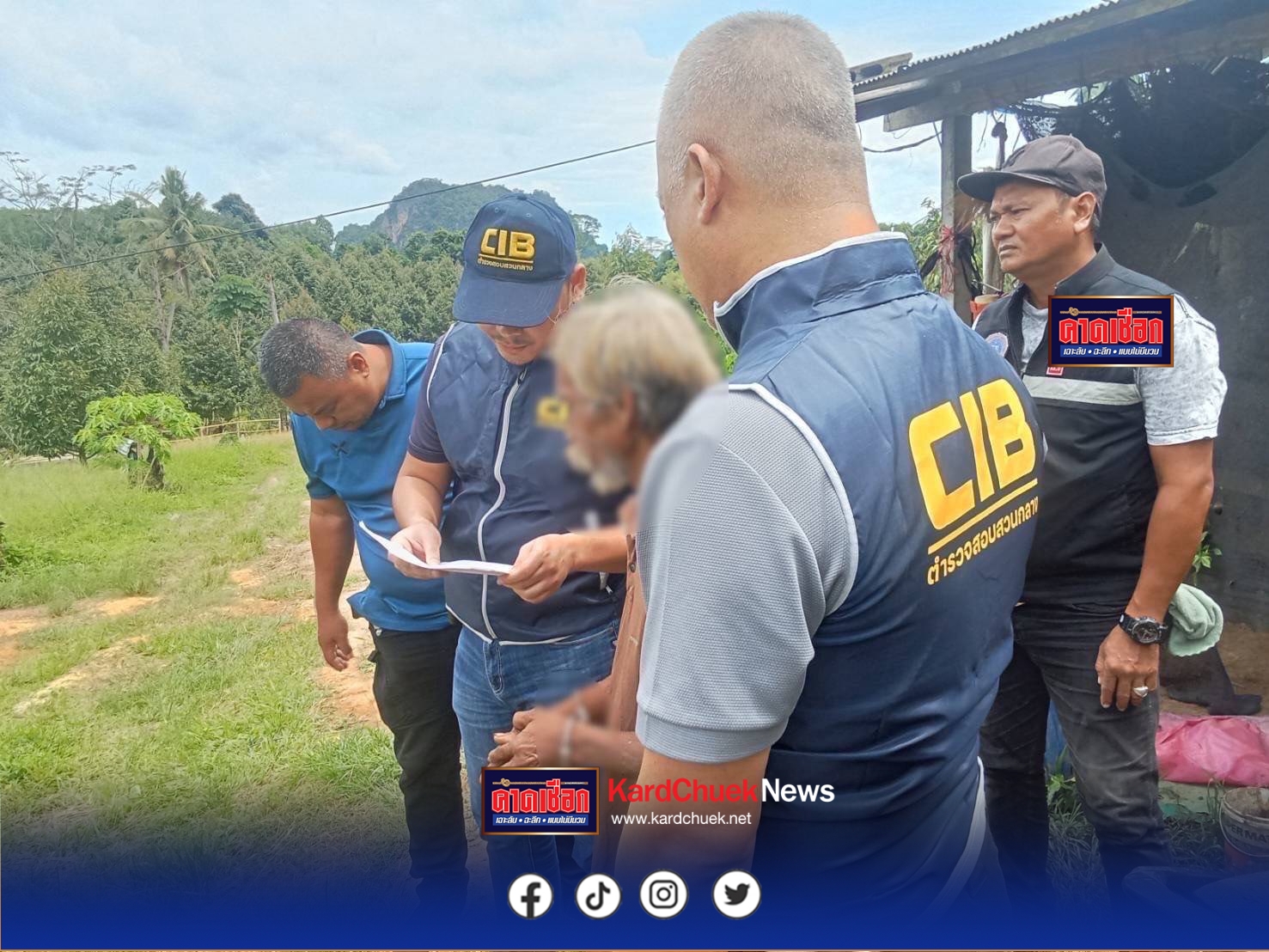 รวบลุงโหด หมายจับปฏิทิน ตร. ข้อหา “ฆ่าผู้อื่นโดยเจตนา” หนีกบดานบนภูเขา จังหวัดสุราษฎร์ธานี กว่า 10 ปี