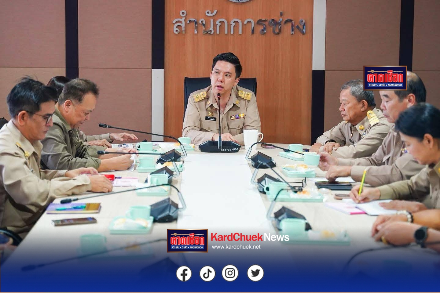 เทศบาลนครเชียงใหม่ ประชุมศูนย์ CMFORCE ระดมสรรพกำลังเตรียมรับมือพายุ “วิภา”