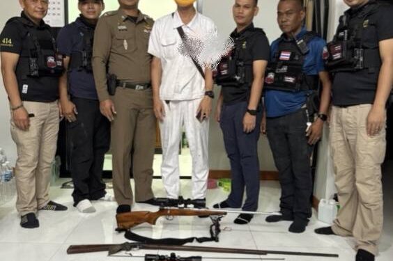 ปราจีนบุรี-วันเดียวกวาดล้างอาวุธปืนและเครื่องกระสุนปืนไว้ในความครอบครองโดยไม่ได้รับอนุญาต” ผู้ต้องหา 2 ราย