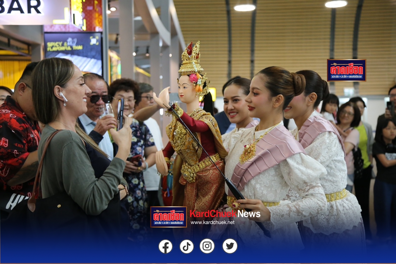 สมุทรปราการ / ท่าอากาศยานสุวรรณภูมิร่วมเผยแพร่ศิลปวัฒนธรรมไทยจัดแสดงหุ่นละครเล็กชุด“หนุมานจับนางเบญกาย”