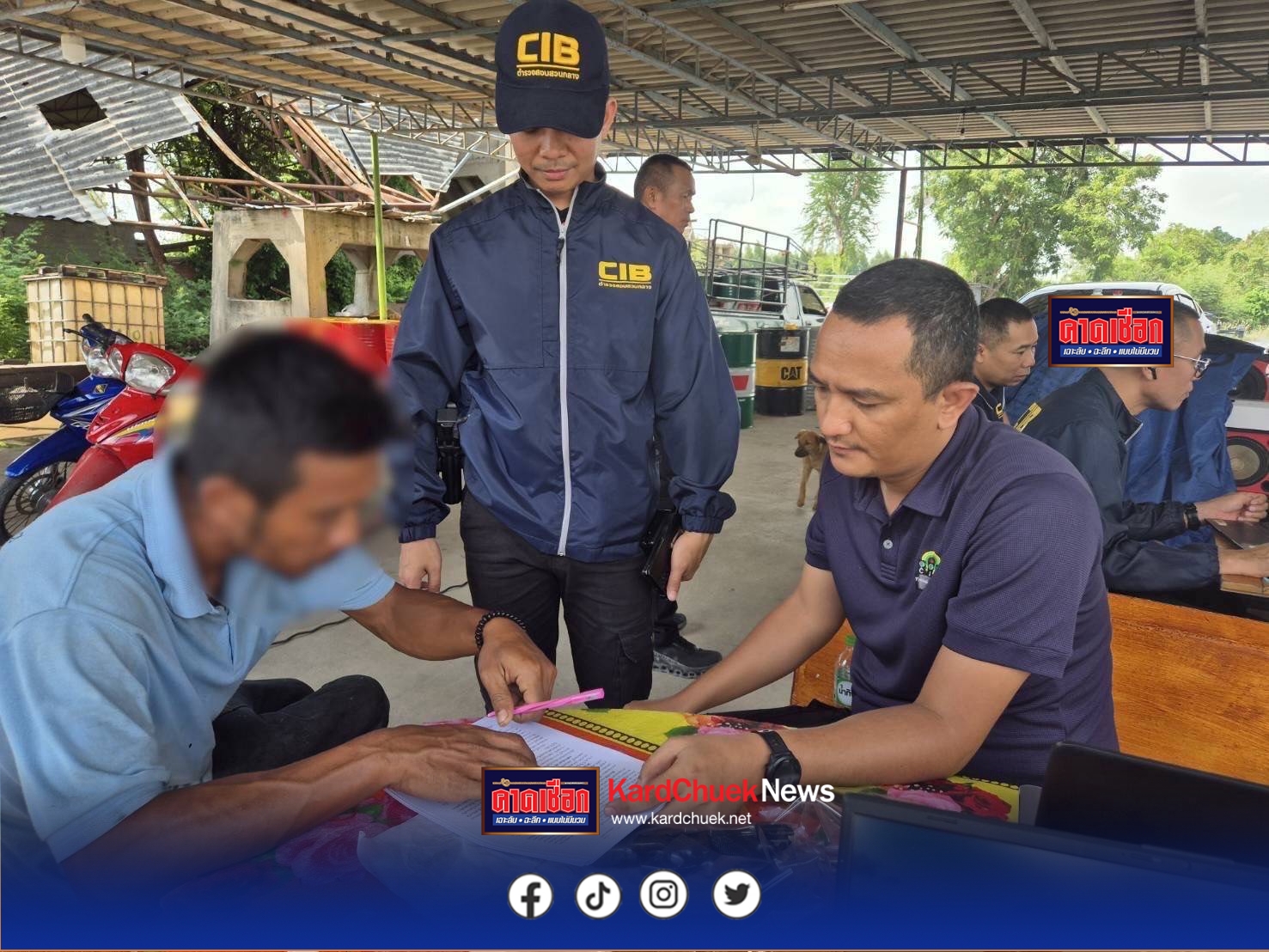 ปคบ.บุกทลายแหล่งผลิตน้ำมันใช้แล้วปลอมแปลงในพื้นที่สุพรรณบุรี