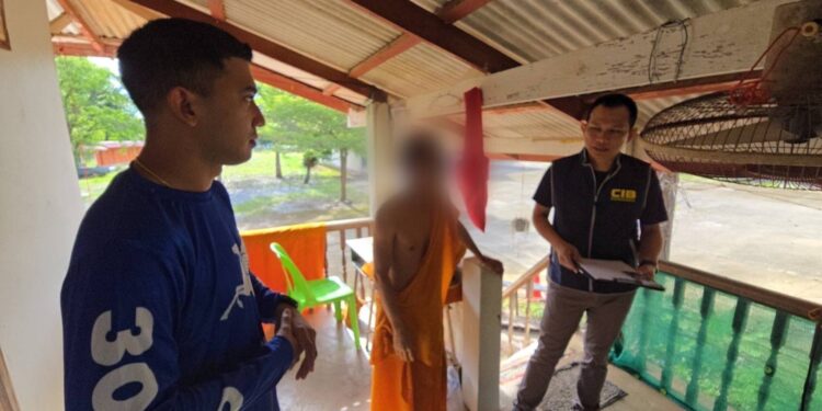 รวบคาผ้าเหลือง “พระ” หนีคดีฉ้อโกง-แก๊งคอลเซ็นเตอร์”มูลค่าความเสียหายกว่า 6 ล้านบาท