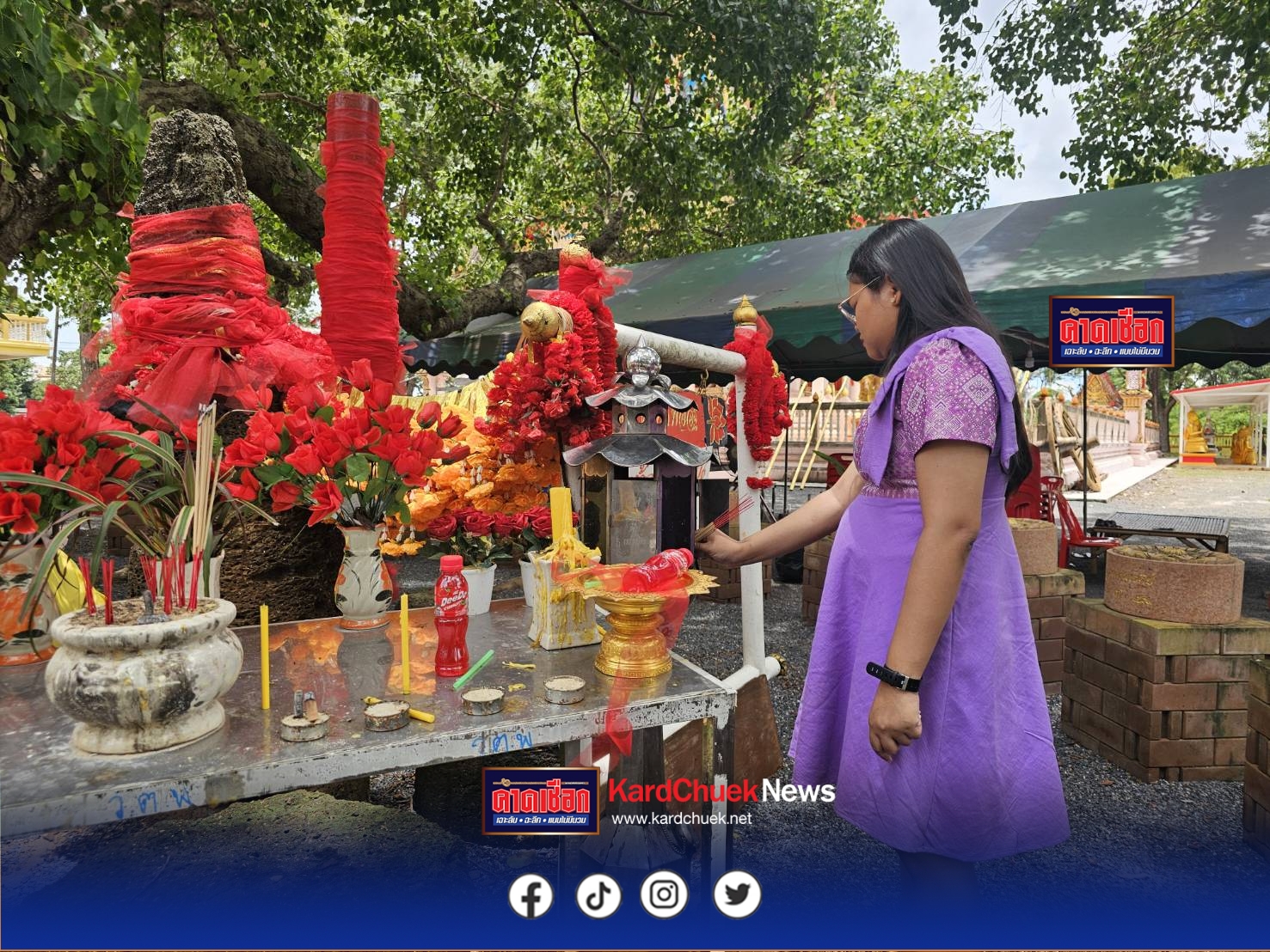 ปราจีนบุรี – คึกคัก!คอหวยเฮ!ขอโชคลาภเลขเด็ดปู่ท้าวเวชสุวรรณวัดต้นโพธิ์ศรีมหาโพธิ