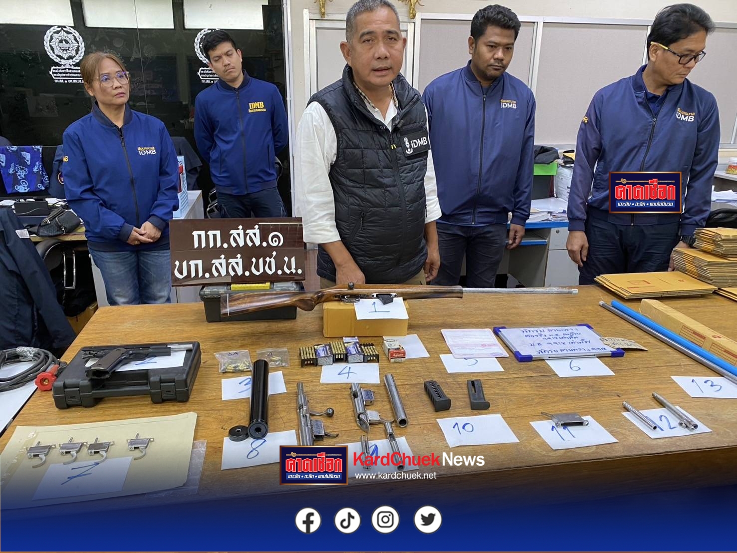 รวบ “นักรบ ลายพราง” โฟสต์ขายอาวุธปืนดัดแปลง-เครื่องกระสุน ทางออนไลน์