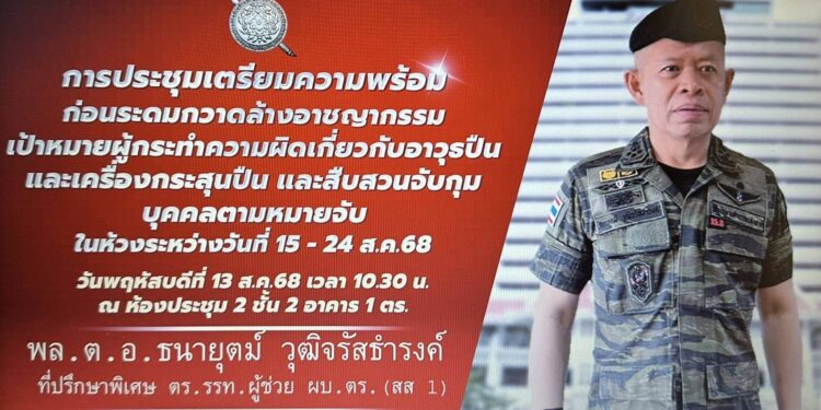 ตามอนุมัติ ผบ.ตร. ลง 8 ส.ค.68 ท้ายหนังสือ สยส.ตร.ด่วนที่สุด ที่ 0007.22/5316 ลง 5 ส.ค.68