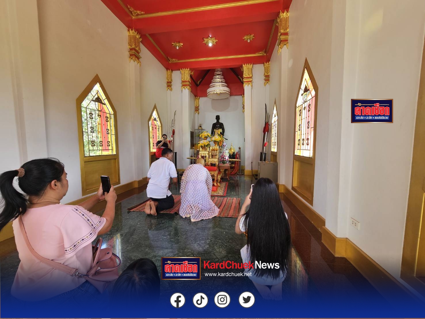 ปราจีนบุรี – คนไทยห่วงไทยไหว้ขอพรศาลสมเด็จพระนเรศวรมหาราชวอนให้ไทย-ทหารไทยมีชัยชนะเหนือละแวกเช่นอดีต