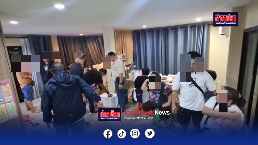 นนทบุรี คลิป ตร.บุกจับนักพนัน 29 คนลักลอบเล่นพนันไพ่เก้าเกในหมู่บ้านดัง ของกลางเพียบ