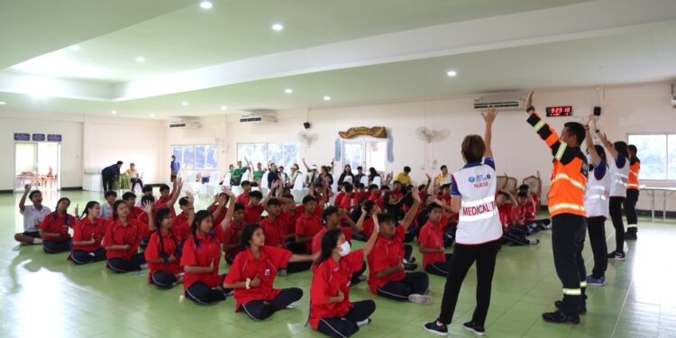 สมุทรปราการ ท่าอากาศยานสุวรรณภูมิจัดโครงการ AOT พี่อาสา กิจกรรม First Aid ปลอดภัยเรื่องใกล้ตัว โดยอบรม