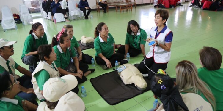 สมุทรปราการ ท่าอากาศยานสุวรรณภูมิจัดโครงการ AOT พี่อาสา กิจกรรม First Aid ปลอดภัยเรื่องใกล้ตัว