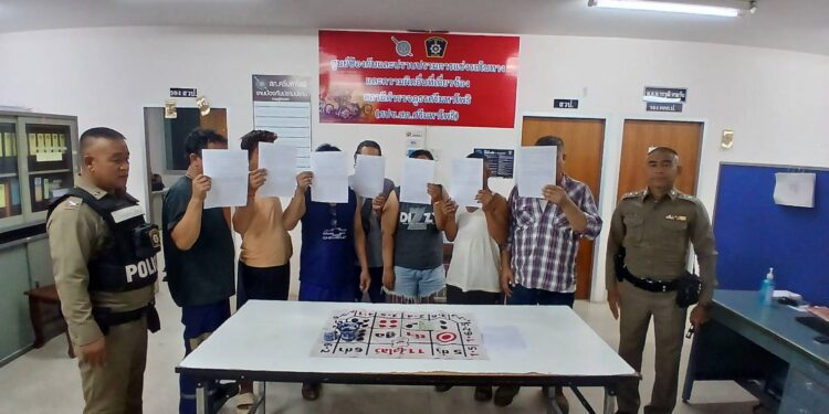 ปราจีนบุรี – ตำรวจศรีมหาโพธิ จับ 7 นักพนันลักลอบเล่นไฮโลว์วันหยุด