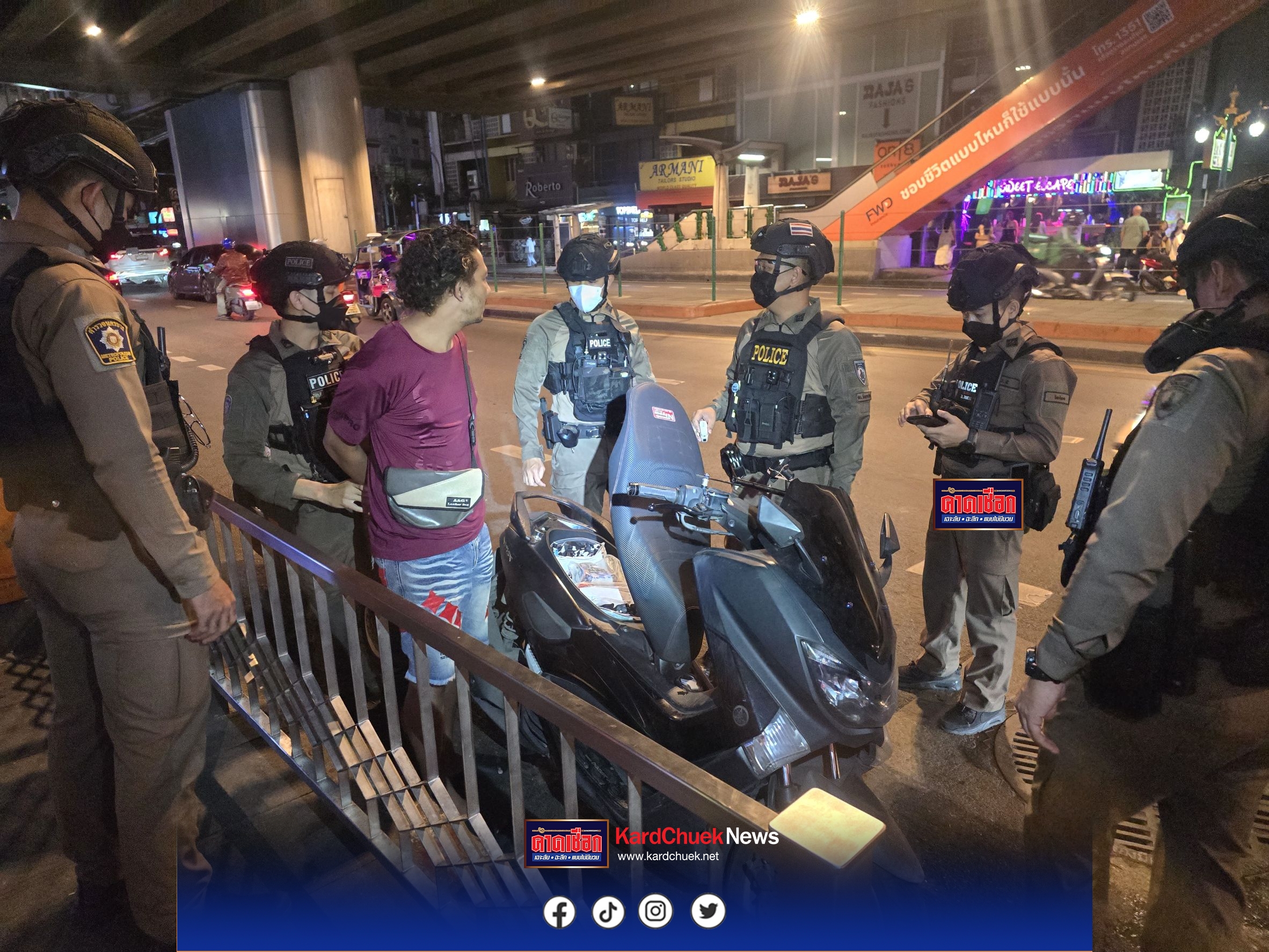 จับหนุ่มเมียนมาลักลอบขายบุหรี่ไฟฟ้าย่านสุขุมวิท