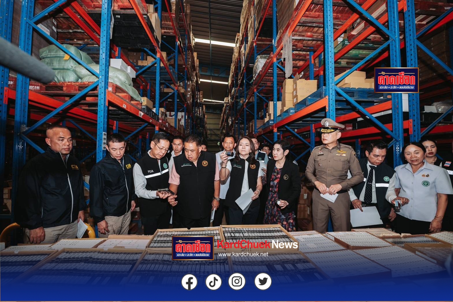 สมุทรปราการ ตำรวจสอบสวนกลาง (CIB) ร่วม อย. ทลายเก็บและจำหน่ายคอนแทคเลนส์เถื่อน กว่า 3 แสนชิ้น มูลค่ากว่า 17 ล้านบาท