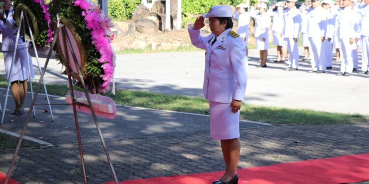 ปราจีนบุรี-จัดพิธีวางพวงมาลา-ถวายบังคมยิ่งใหญ่ที่โบราณสถานลายพระหัตถ์ย้อนรอยประวัติศาสตร์พระพุทธเจ้าหลวง (รัชกาลที่ 5) ทรงเสด็จประพาสดงศรีมหาโพธิ์ 