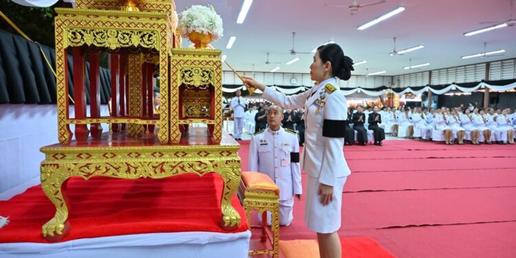 นครปฐมจัดพิธีบำเพ็ญกุศลสวดพระอภิธรรม เพื่ออุทิศถวายพระราชกุศลแด่ สมเด็จพระนางเจ้าสิริกิติ์ พระบรมราชินีนาถ พระบรมราชชนนีพันปีหลวง
