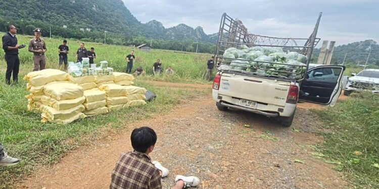 ตำรวจภาค1 จับกุมรถขนผัก ลำเลียงไอซ์ 34 กระสอบ น้ำหนักกว่าครึ่งตัน หลังวัดดัง จ.สระบุรี