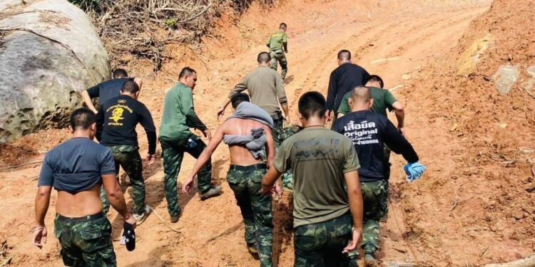 กองทัพบกแจ้งเหตุกำลังพลเหยียบกับระเบิดบริเวณพื้นที่ห้วยตามาเรีย อ.กันทรลักษ์ จ.ศรีสะเกษ