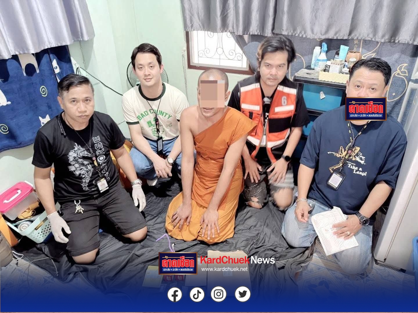 191 บุกรวบ “หลวงพี่” คากุฏิ! มั่วสุมเสพยา-ซุกหนุ่ม ขยายผลจับผู้ค้าได้อีกราย