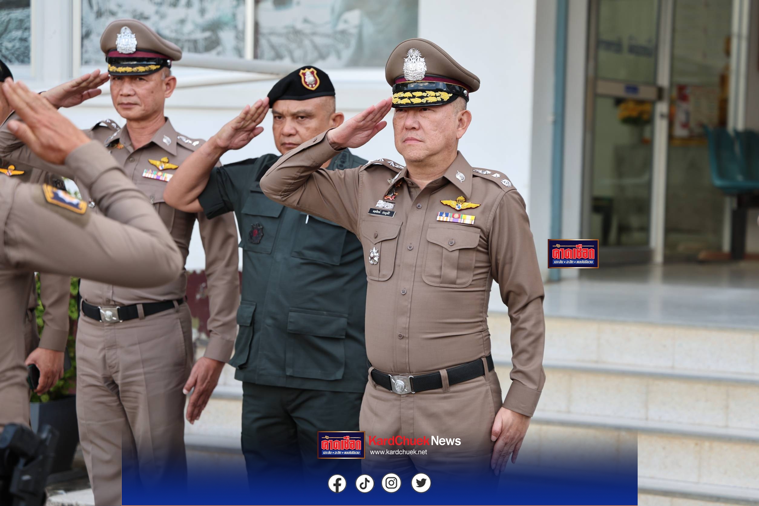 ผบช.ภ.3 ตรวจราชการ สภ.กาบเชิง เน้นย้ำมาตรการป้องกันสแกมเมอร์และเสาสัญญาณข้ามแดน เพื่อความปลอดภัยและมั่นคงในพื้นที่ชายแดนสุรินทร์