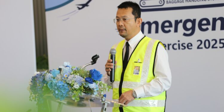สมุทรปราการ ท่าอากาศยานสุวรรณภูมิจัดฝึกซ้อมแผนเผชิญเหตุของระบบสายพานลำเลียงกระเป๋าสัมภาระ