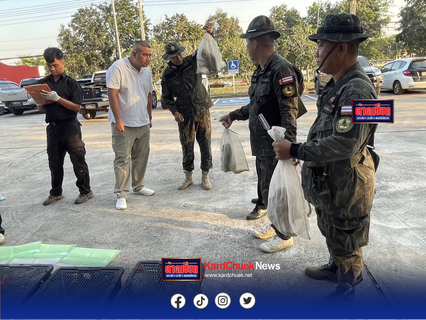 ตำรวจ ปทส.รวบชาวเขมรลักลอบค้าสัตว์ป่าข้ามชาติ ส่งออกนอกประเทศ ช่วยชีวิตลิงแสม สัตว์ป่าคุ้มครอง จำนวนกว่า 63 ตัว   