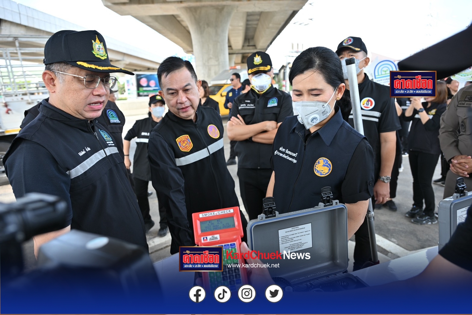 นครปฐม-ปฏิบัติกำร Kick Off “รัฐเข้ม ตรวจจับ ปรับจริง ห้ามใช้รถควันดำ”