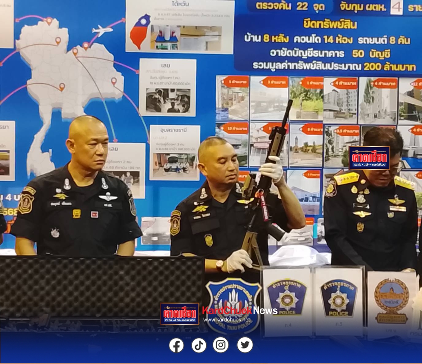 บช.ปส. ทลายเครือข่าย “Black Mirror TKP” หลังเปิดบริษัทบังหน้ารับฟอกเงิน พบผู้สมัคร สส.กทม.พรรคดังมีชื่อเป็นหุ้นส่วนบริษัท