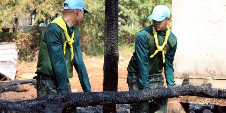 ทหาร ร.29 ระดมจิตอาสาภัยพิบัติ ระงับเหตุเพลิงไหม้บ้านประชาชน อ.ไทรโยค พร้อมฟื้นฟูบ้านเรือนบรรเทาความเดือดร้อนประชาชน