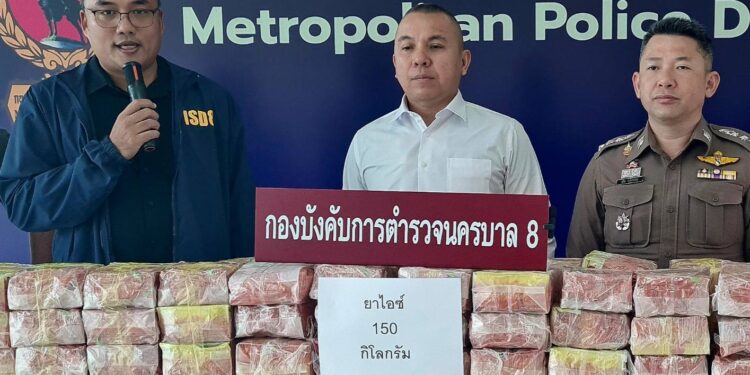 “สืบ8 “รวบหนุ่มขนยาไอซ์150 กก.ซุกใต้ช่องลับหลังคารถตู้ เครือข่ายยาเสพติด นครหลวง – เชียงราย รับจ้างขนครั้งละ 150,000 บาท