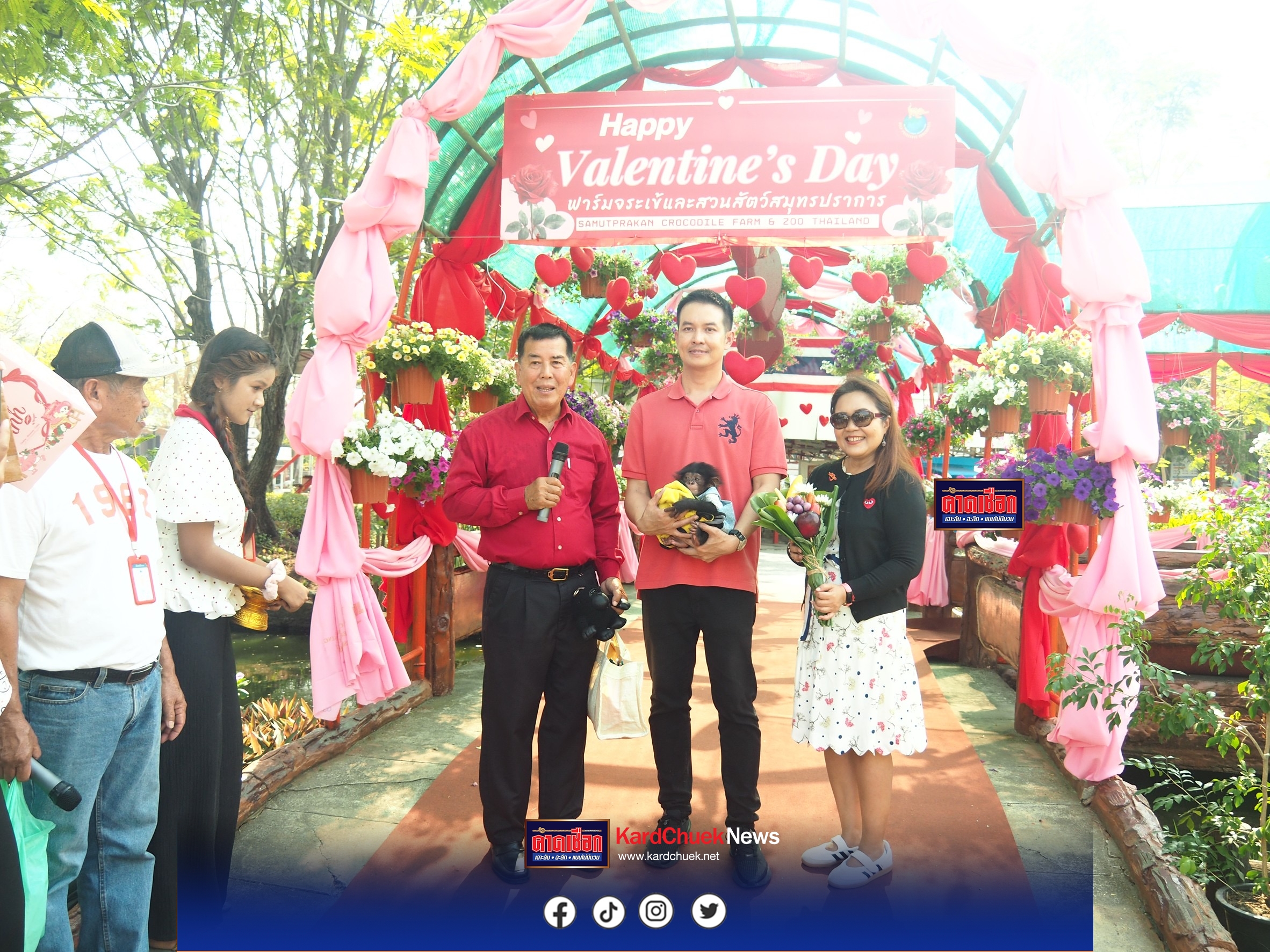 สมุทรปราการ ฟาร์มจรเข้และสวนสัตว์สมุทรปราการจัดงานวันวาเลนไทน์ฉลองการครองรัก35ปี เอกกับรูบี้
