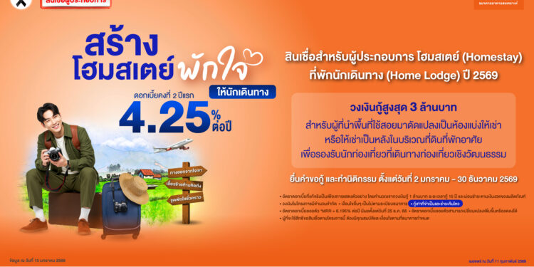 ธอส.ปลุกสินเชื่อ Homestay – Home Lodge ปรับปรุงที่พักดึงเม็ดเงินท่องเที่ยวชุมชน