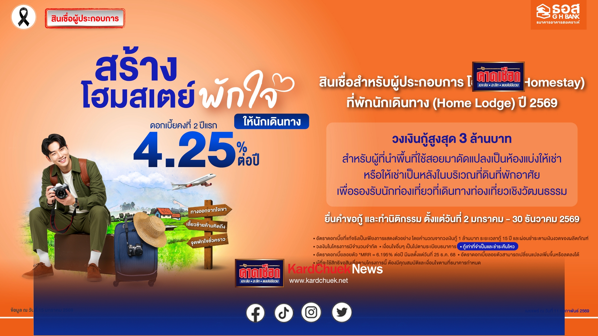 ธอส.ปลุกสินเชื่อ Homestay – Home Lodge ปรับปรุงที่พักดึงเม็ดเงินท่องเที่ยวชุมชน