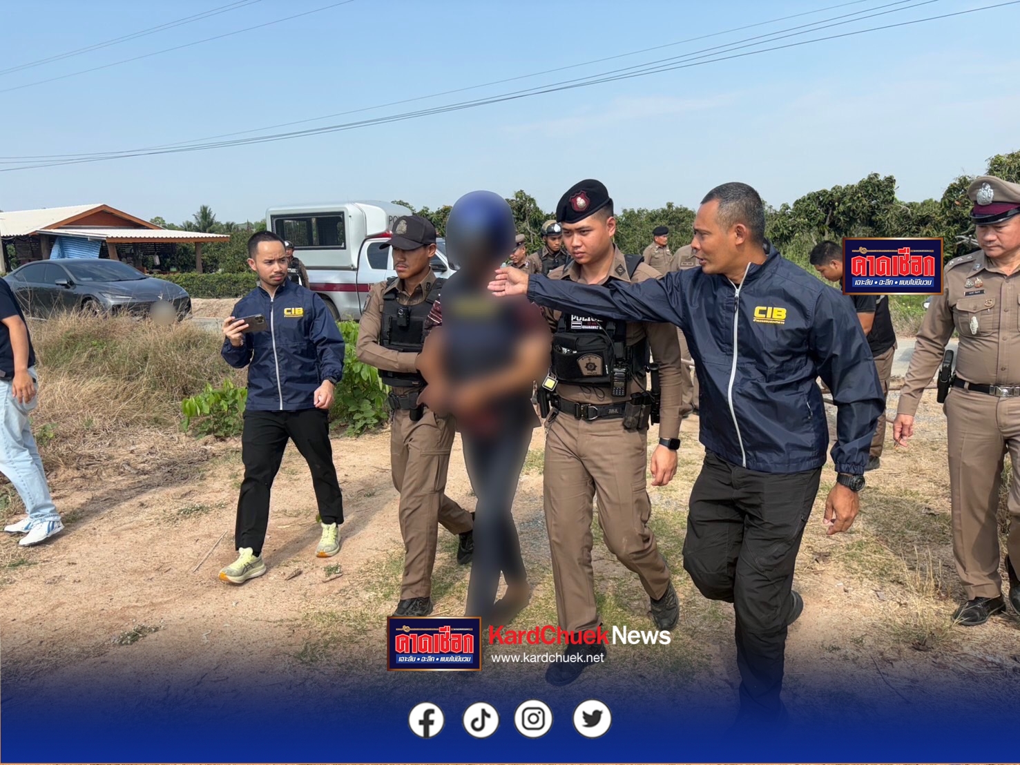 กองปราบผนึกกำลังสืบดอนเจดีย์ รวบพ่อลูก สังหารโหดนำศพและรถจักรยานยนต์ ทิ้งบ่อน้ำอำพรางคดี ลากคอรับกรรม