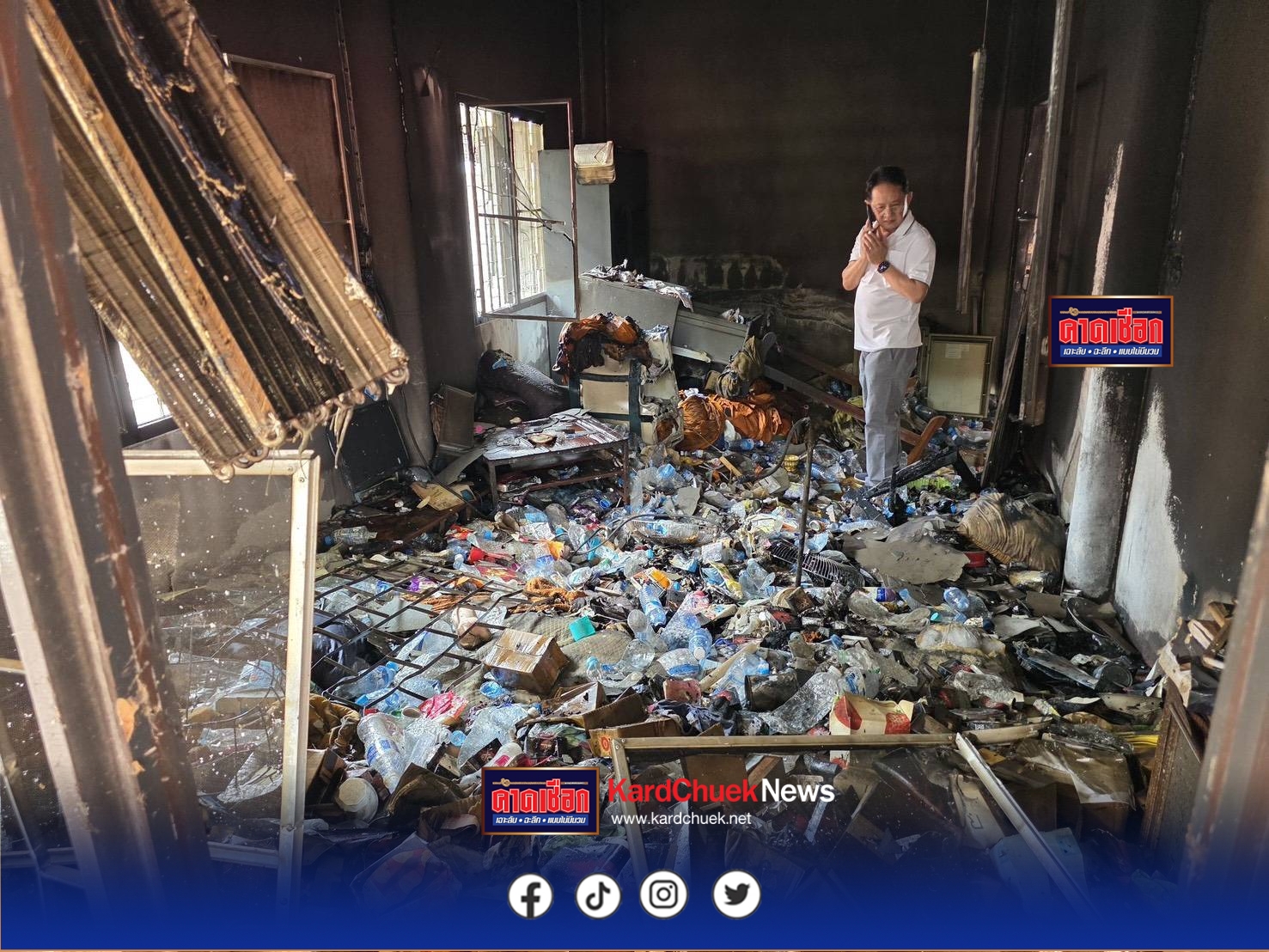 เพลิงไหม้กุฏิวัดโคราชเจ้าหน้าที่ระดมดับไฟพบสิ่งแปลกปลอมสื่อลามก อวัยวะเพศปลอม