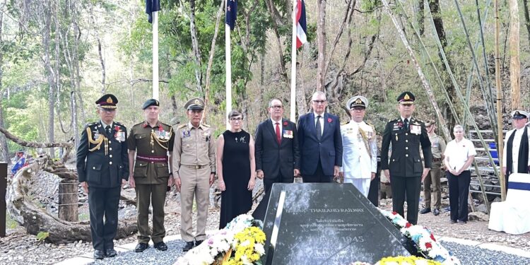 กองทัพไทย ร่วมรำลึกวีรชนสงครามโลกครั้งที่ 2 เนื่องในวัน ANZAC Day ณ ช่องเขาขาด  จังหวัดกาญจนบุรี