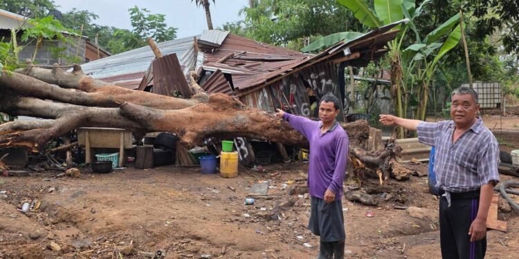ชัยภูมิ พายุฤดูร้อนพัดถล่ม 2 อำเภอเทพสถิต และ บำเหน็จณรงค์ พังเสียหายหลายสิบหลังคาเรือน นอกจากนี้สวนทุเรียนของเกษตรกรที่กำลังจะได้เก็บขายสู่ท้องตลาด ยังถูกแรงลมพัดร่วงหล่นได้รับความเสียหายหนัก
