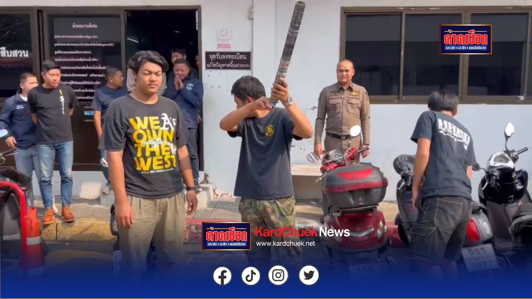 นนทบุรี คืบหน้า วงจรปิด ตร.เชิญตัวรถ SUV ก่อเหตุยิงสาวทอม ที่แท้เป็นกระบอกไล่นกประดิษฐ์เองไม่ใช่ปืน สารภาพทำไปเพราะคึกคะนองรู้เท่าไม่ถึงการณ์