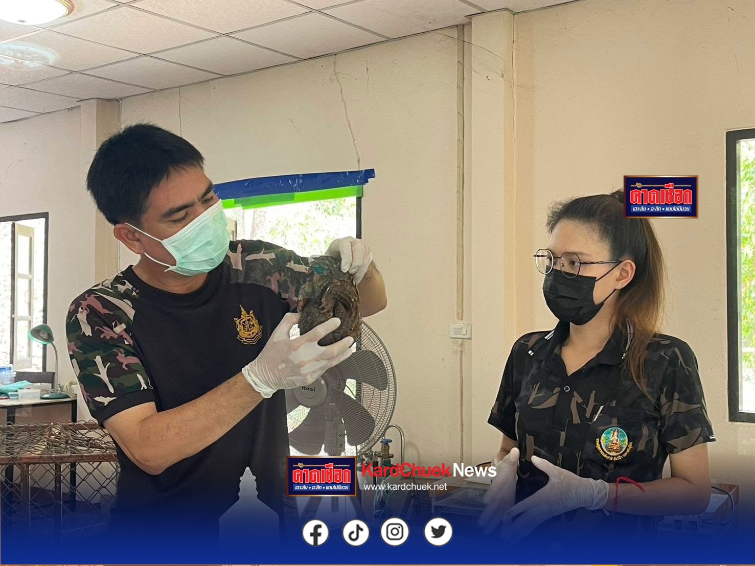 แม่ฮ่องสอน น้องลิ่นหนีตายซุกซอกไม้ มหันตภัยไฟป่าถ้ำปลา เกล็ดแตก-หางกุด สภาพยับเยิน ส่งสถานีเพาะเลี้ยงปางตองเร่งดูแล