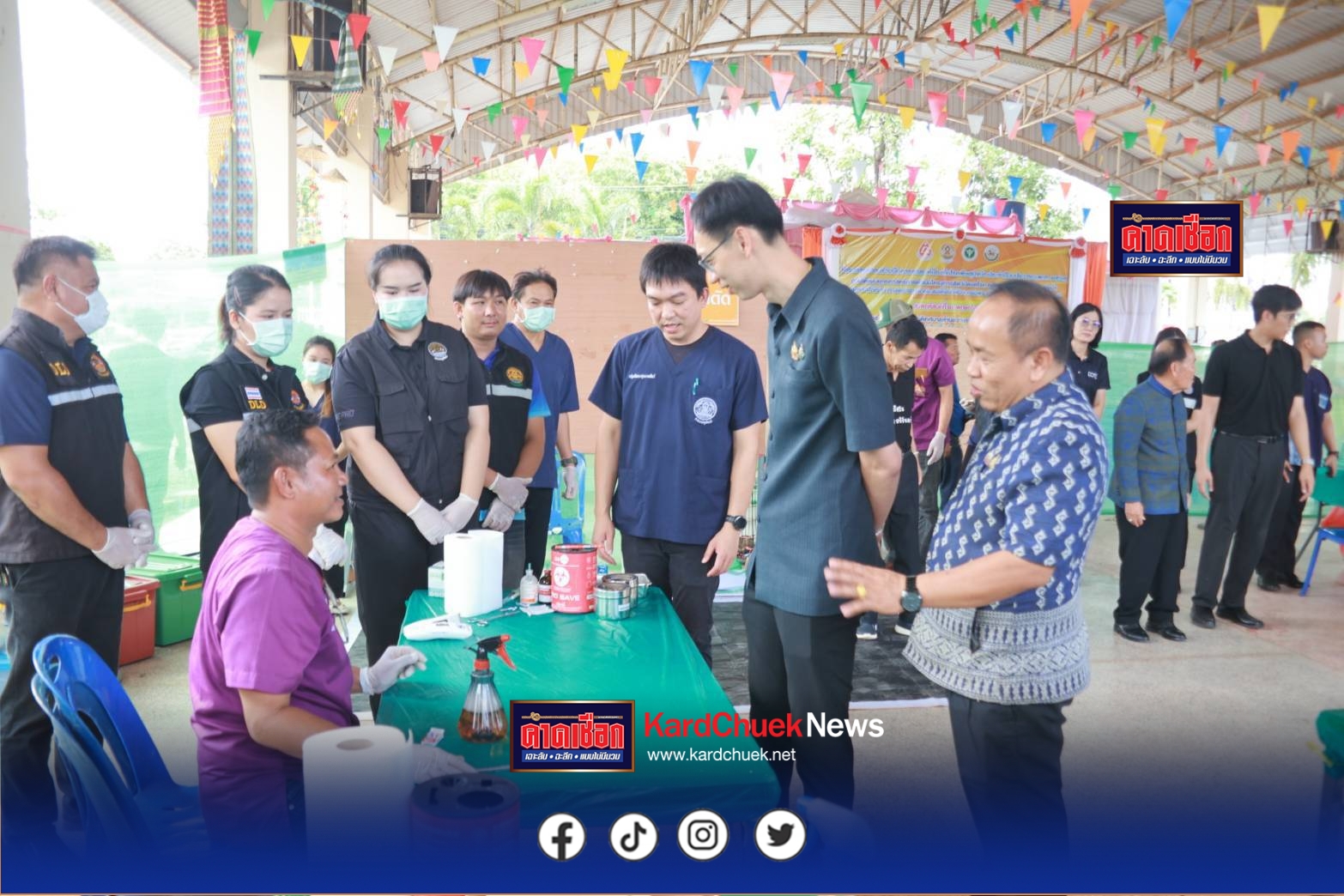 สกลนคร ฉีดวัคซีน ทำหมัน สุนัข แมว รณรงค์ป้องกันโรคพิษสุนัขบ้าจังหวัด