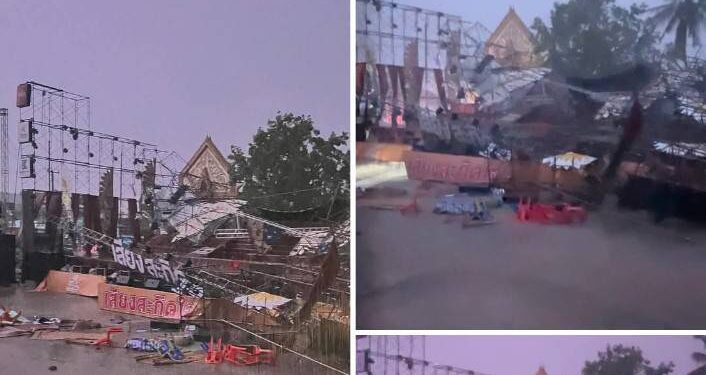 ชัยภูมิ พายุซัดเวทีหมอลำดังพังยับเสียหายจำนวนมาก…