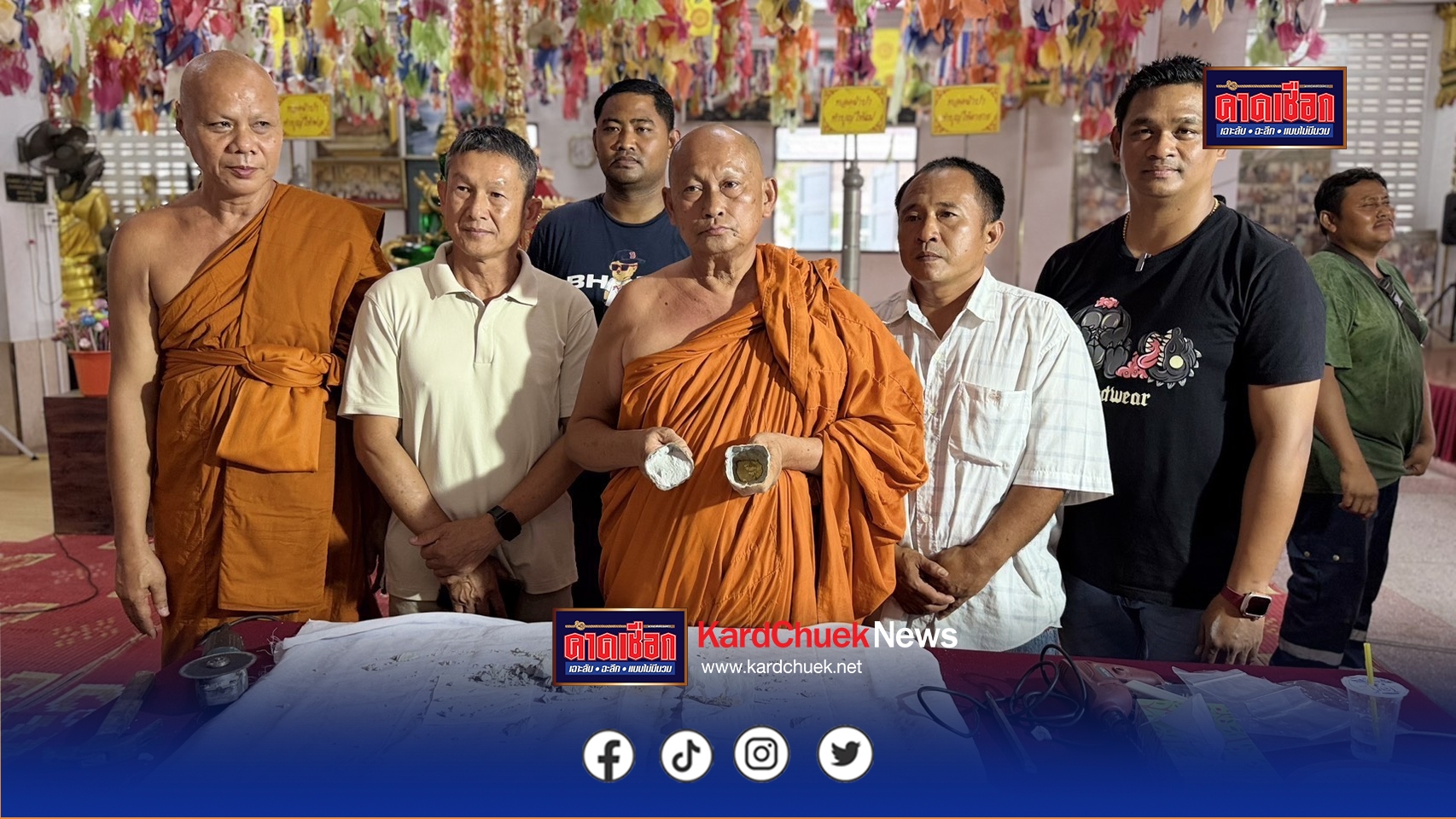 ปทุมธานี เจ้าอาวาสวัดบุญชื่นชู ผ่าพระเกศพิสูจน์พบทองคำยังอยู่ข้างในจริงสิ้นข้อครหา
