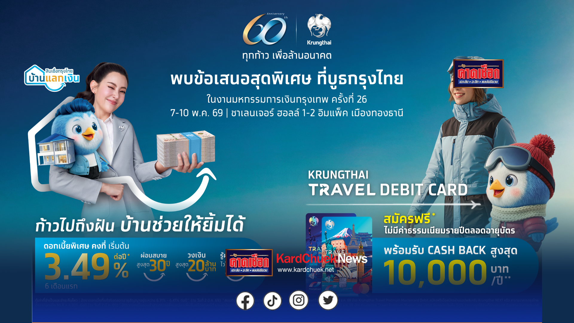 กรุงไทยครบ 60 ปี ยกทัพการเงิน-การลงทุน ร่วมงาน “Money Expo 2026 Bangkok” 7-10 พ.ค.นี้