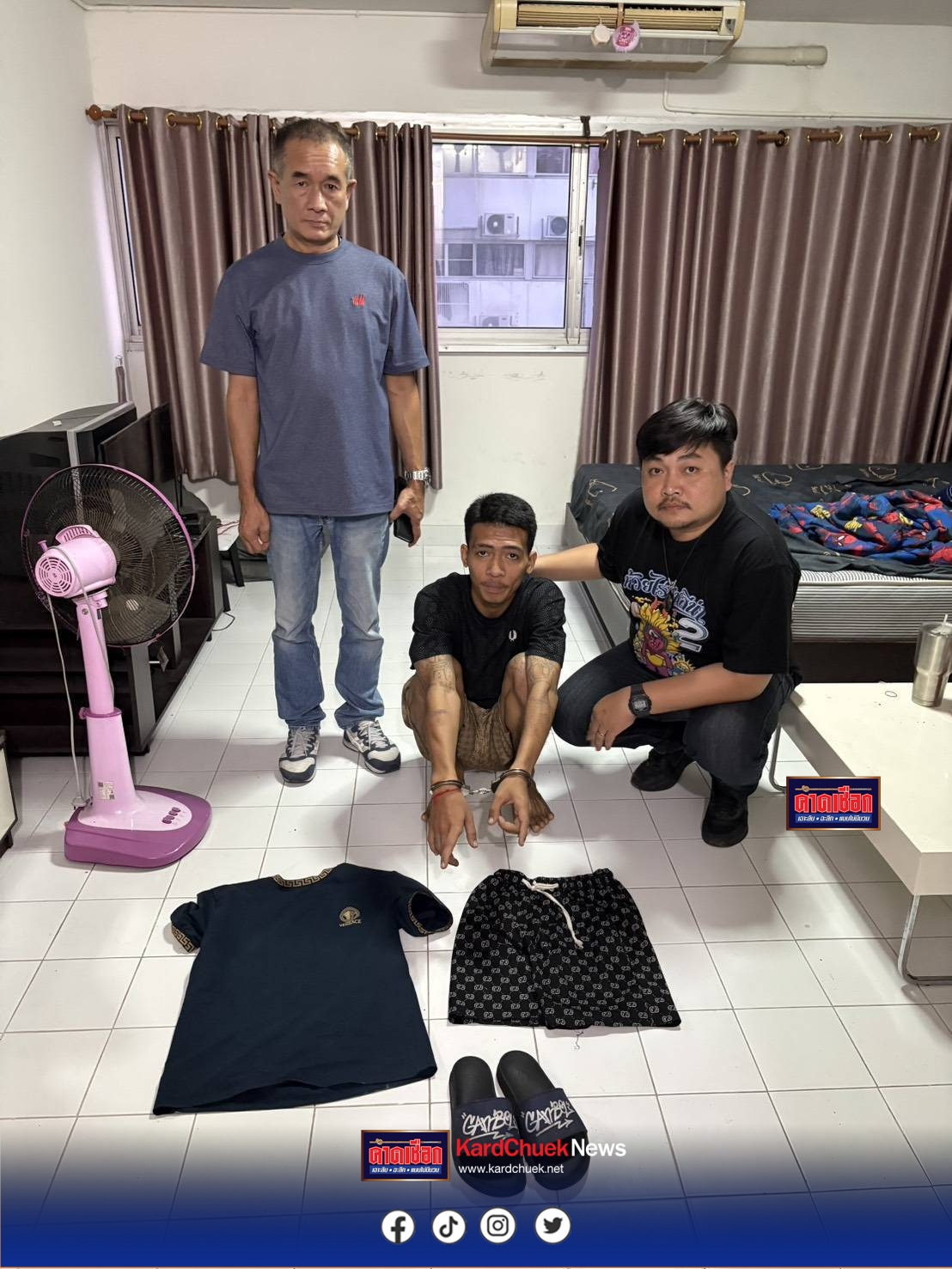 นนทบุรี วงจรปิด ตร.รวบหนุ่มเมายา B5 ย่องขโมยกุญแจวินจยย.ขณะนอนหลับ ฉกเงินใต้เบาะ อ้างไม่ได้ขโมยแค่เมายาไม่รู้ตัว จะให้คืนเงินขอยอมติดคุก