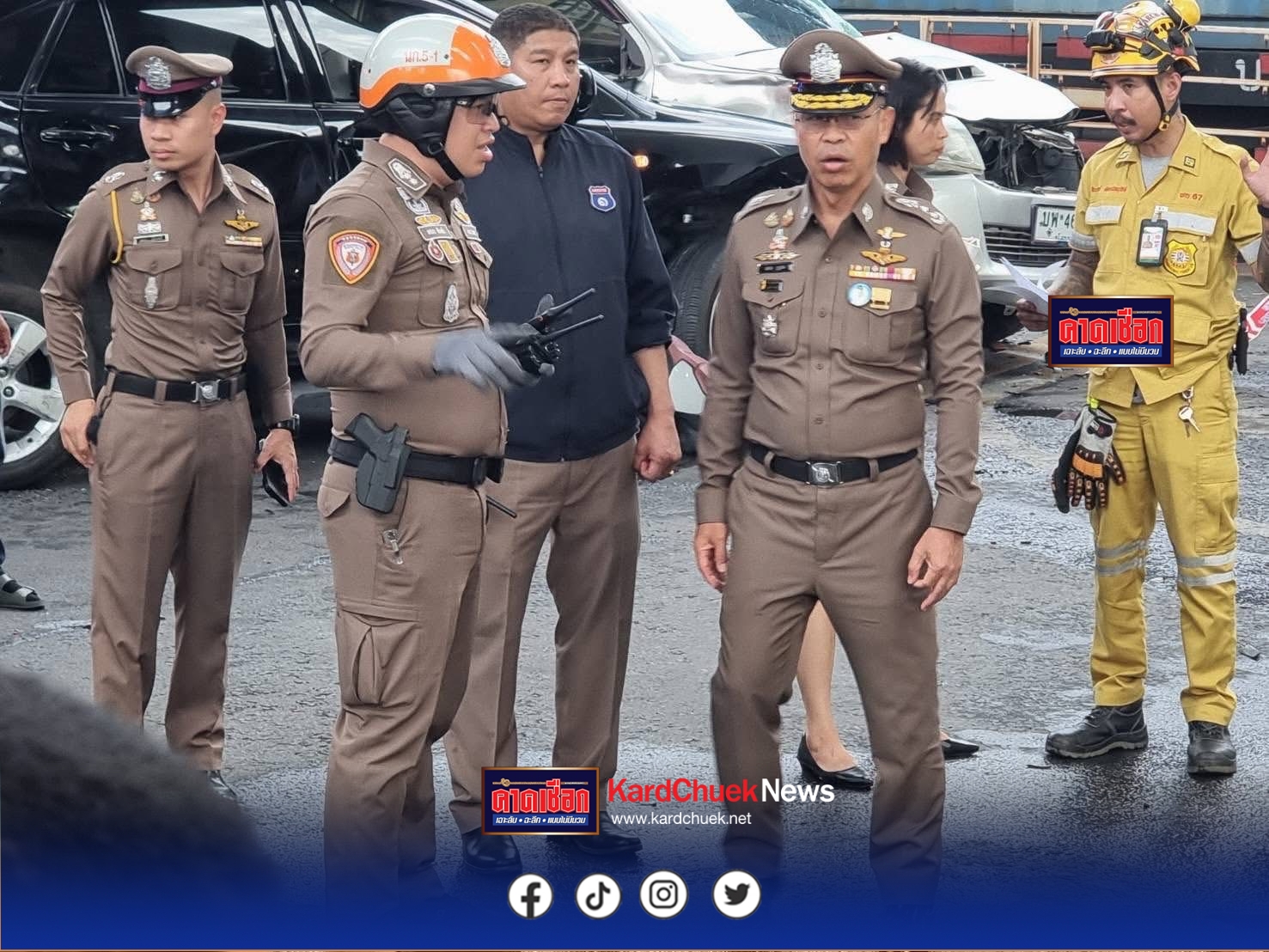 ผบ.ตร. สั่งด่วน ผบช.น. นำกำลังดูแลและอำนวยการจราจรเหตุขบวนรถไฟเฉี่ยวชนรถเมล์ มักกะสัน ขอประชาชนหลีกเลี่ยงเส้นทาง ล่าสุดเสียชีวิต 8 ราย บาดเจ็บ 15 ราย